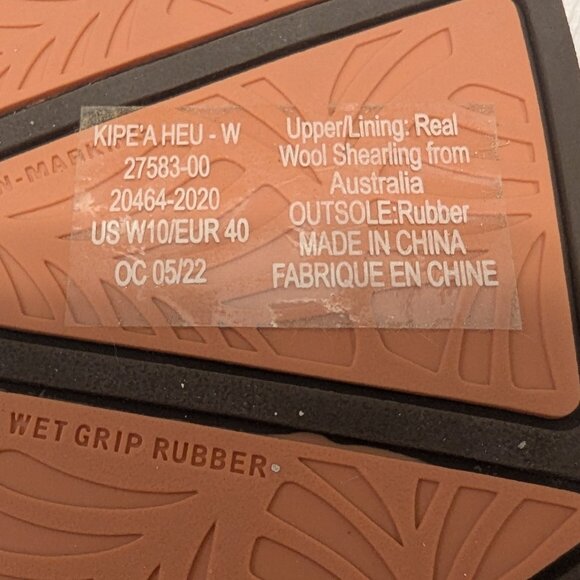 OLUKAI Kipe'a Heu Wool Shearling Fuzzy Slipper Sandals 10 Fuzzy Soft All-Year - Picture 12 of 12